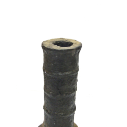 Świecznik betonowy rustykalny wąski 30cm Czarny